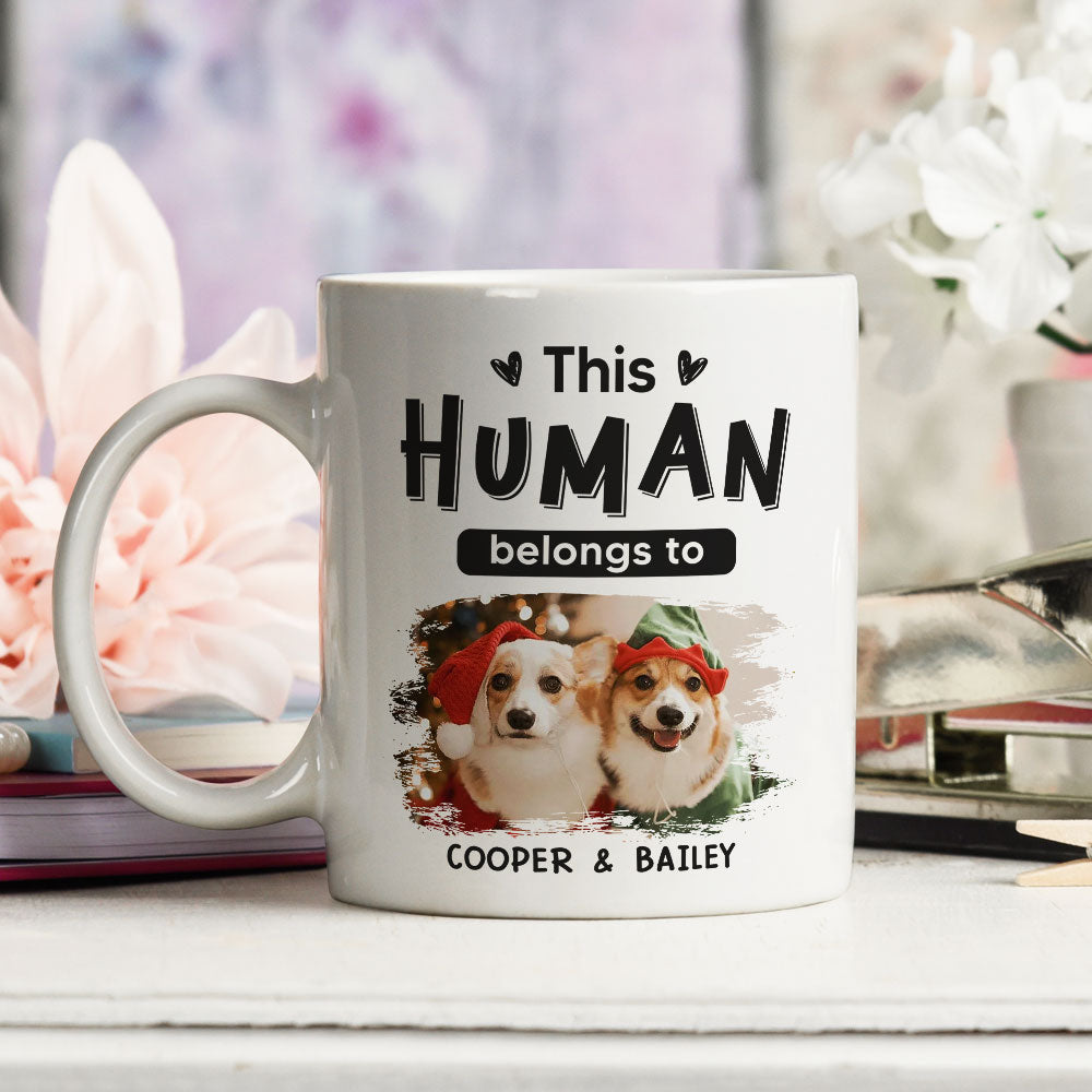 Belongs To Pets Christmas - Customizable Personalized Coffee Mug for Pet Lovers