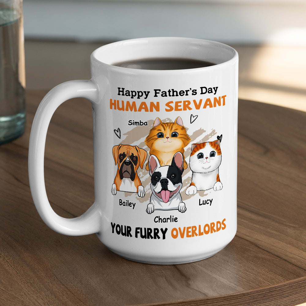 To My Servant - Personalized Custom Ceramic Coffee Mug for Pet Lovers in 11oz and 15oz Sizes