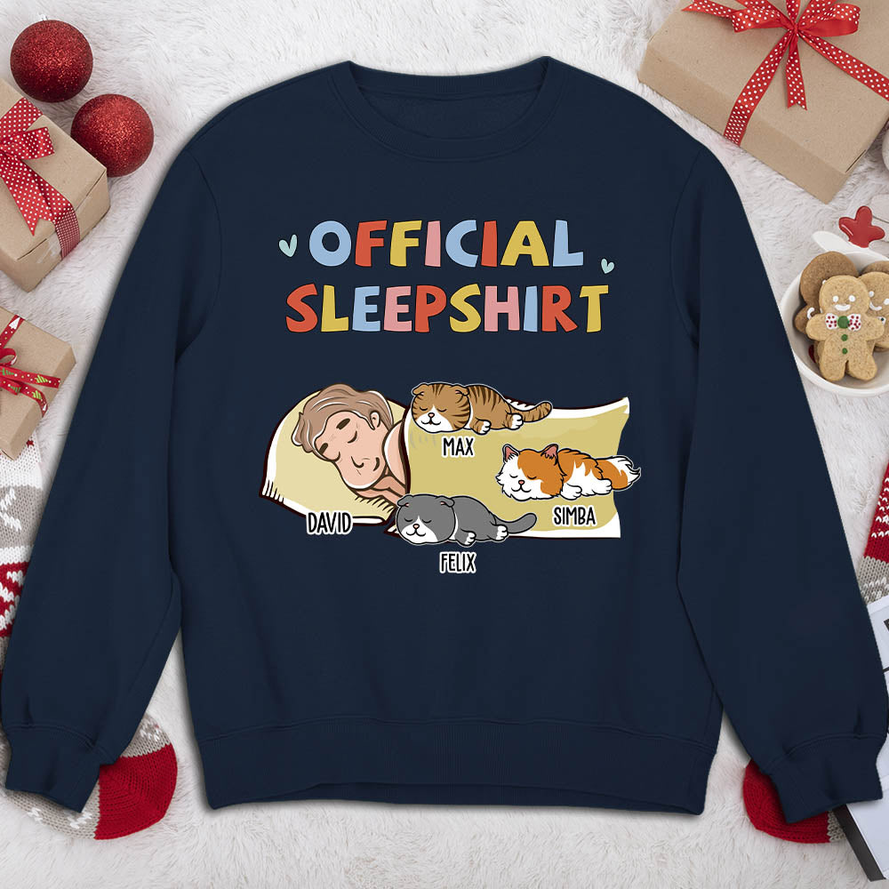 Customizable Sleeping Cat Personalized Unisex 8.0 oz Sleepshirt - Perfect Gift for Pet Lovers
