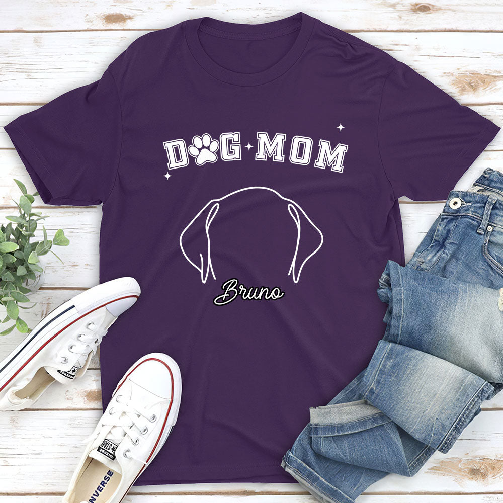 Dog Dad Mom Line - Customizable Personalized Unisex 5.3 oz T-shirt for Pet Lovers