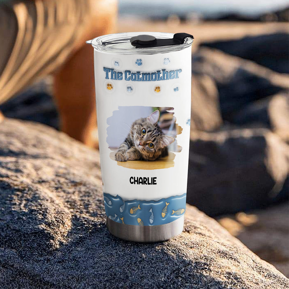 The Catmother Version Photo 2 - Personalized Custom 3D Inflated Effect 20oz Stainless Steel Tumbler for Long - Lasting Temperature Retention