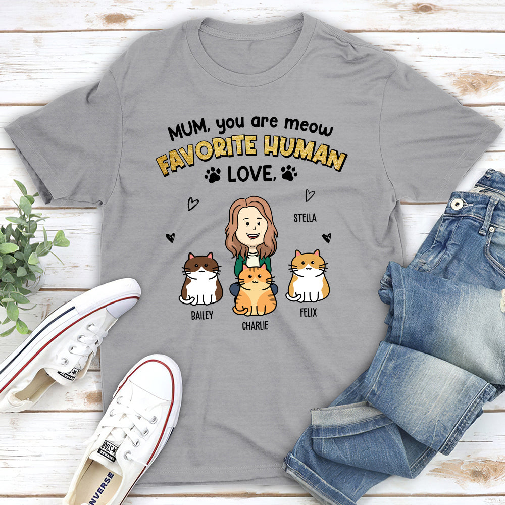 Cat Lovers' Favorite - Personalized Custom Unisex 5.3 oz T-shirt