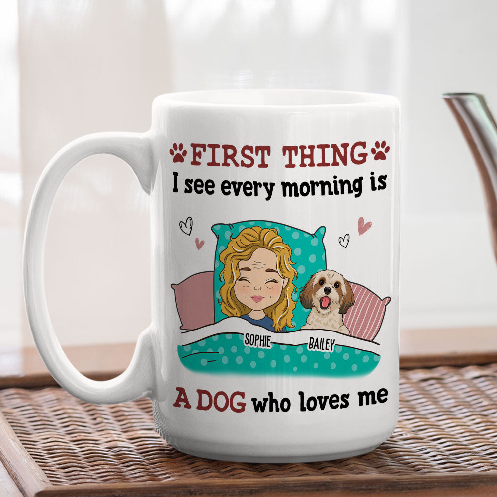 Every Morning - Personalized Custom Ceramic Coffee Mug for Pet Lovers, 11oz or 15oz