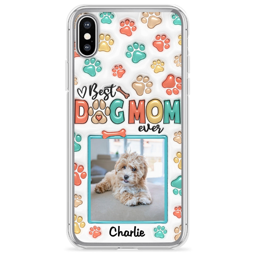 Best Fur Mom Ever Personalized 3D Inflated Effect Custom Photo Phone Case for Smartphones