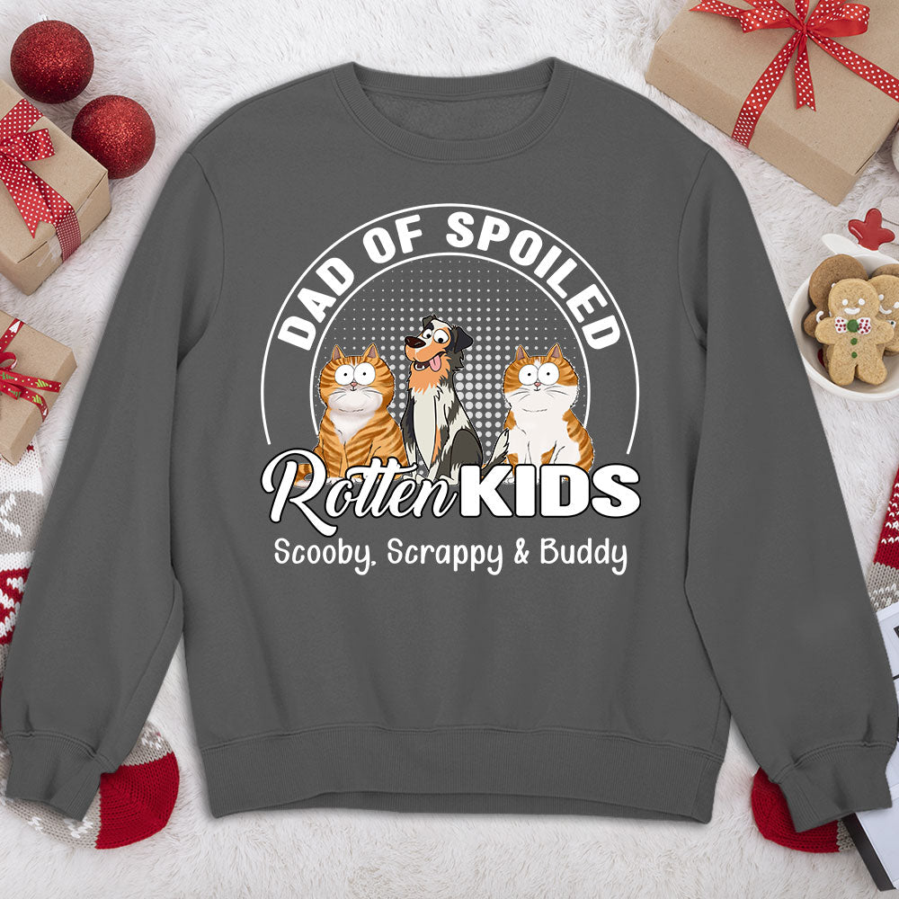 Spoiled Rotten Kids - Premium Personalized Custom Unisex 8.0 oz Sweatshirt for Pet Lovers