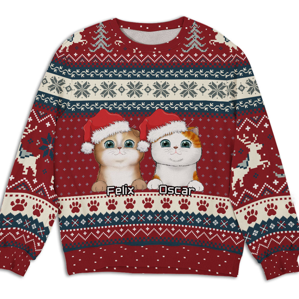 Cozy Personalized Custom All-Over-Print Winter Sweatshirt for Pets