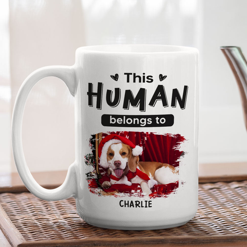 Belongs To Pets Christmas - Customizable Personalized Coffee Mug for Pet Lovers
