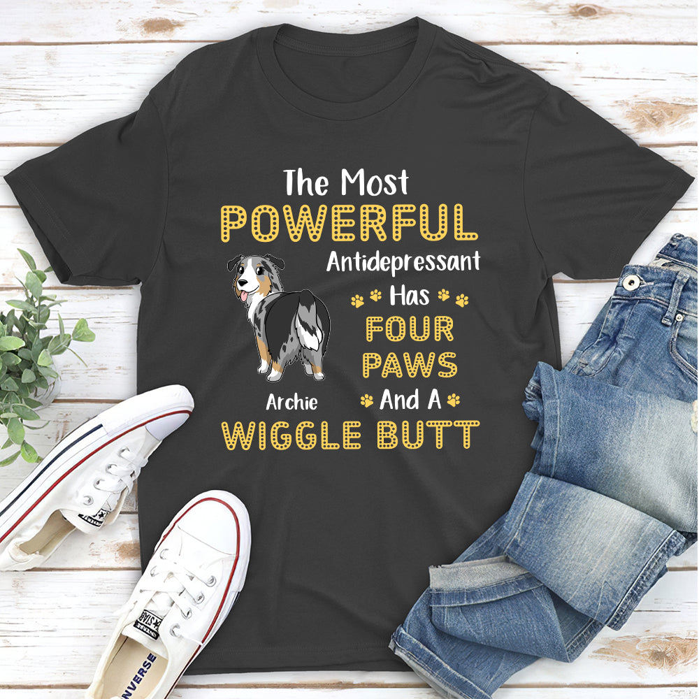 Most Powerful Antidepressant - Personalized Custom Unisex 5.3 oz T-shirt for Pet Lovers