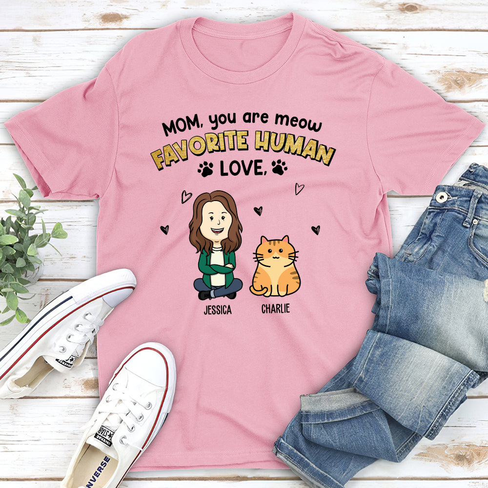 Cat Lovers' Favorite - Personalized Custom Unisex 5.3 oz T-shirt