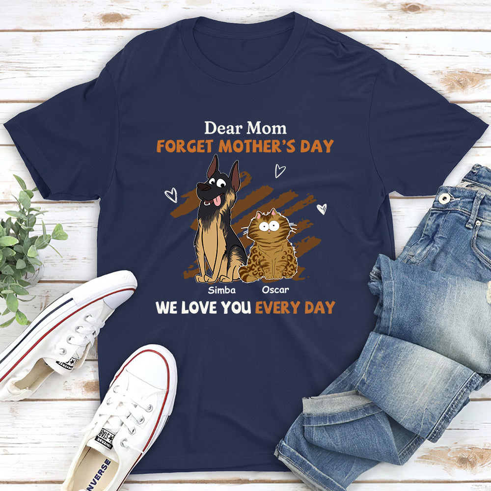 Heartfelt 'We Love You Every Day Mom' Personalized Custom Unisex 5.3 oz T-shirt
