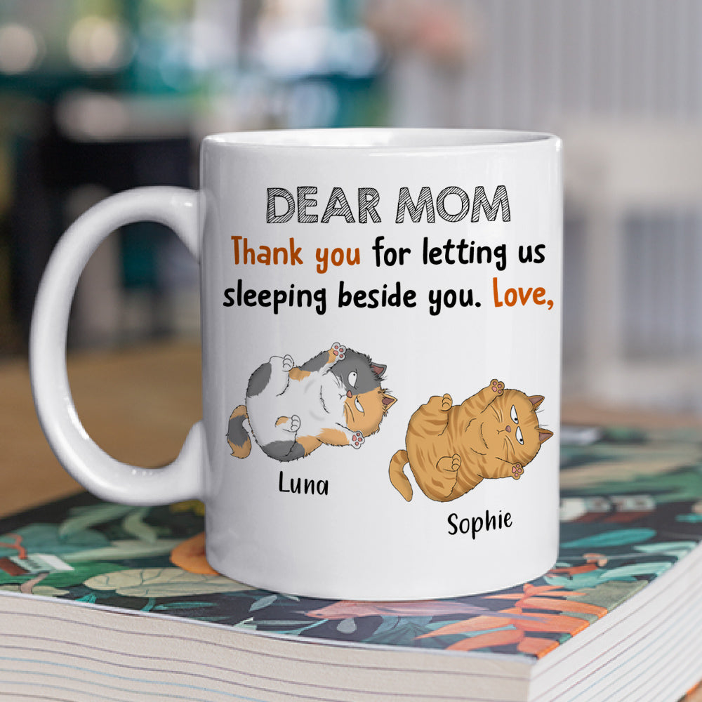 Personalized Custom 'Sleeping Beside You' Coffee Mug - Ideal Gift for Pet Lovers