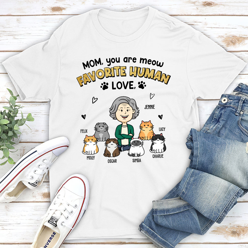 Cat Lovers' Favorite - Personalized Custom Unisex 5.3 oz T-shirt