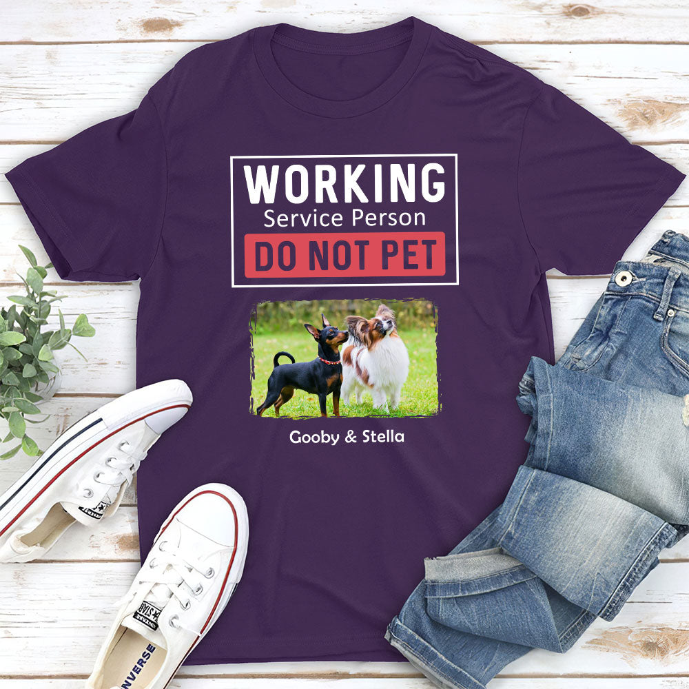 Personalized Custom Unisex 'Dogs Working Service for Humans' T-shirt - Ideal Gift for Pet Lovers