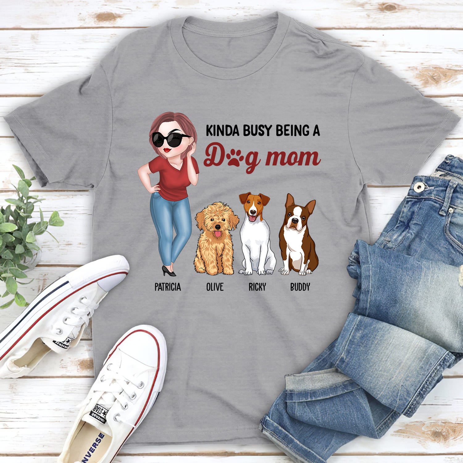 Kinda Busy - Personalized Custom Unisex 5.3 oz T-shirt for Pet Lovers