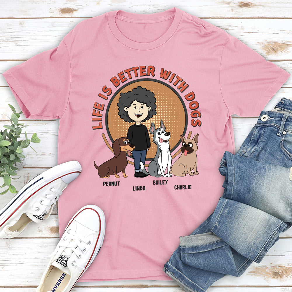 Life Is Better - Personalized Custom Unisex 5.3 oz T-shirt for Pet Lovers