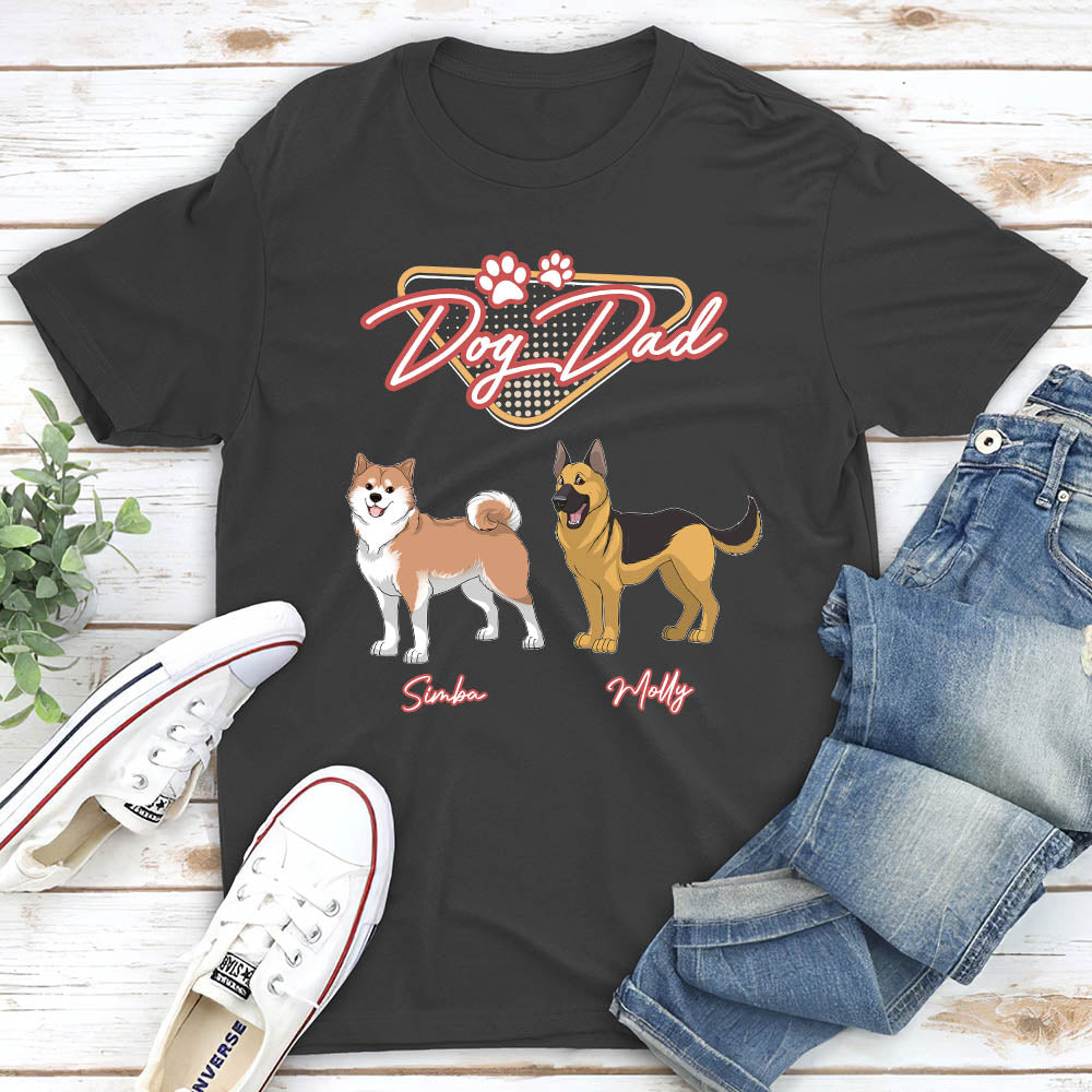 Dog Mom Dad - Personalized Custom Unisex 5.3 oz Heavy Cotton T-shirt