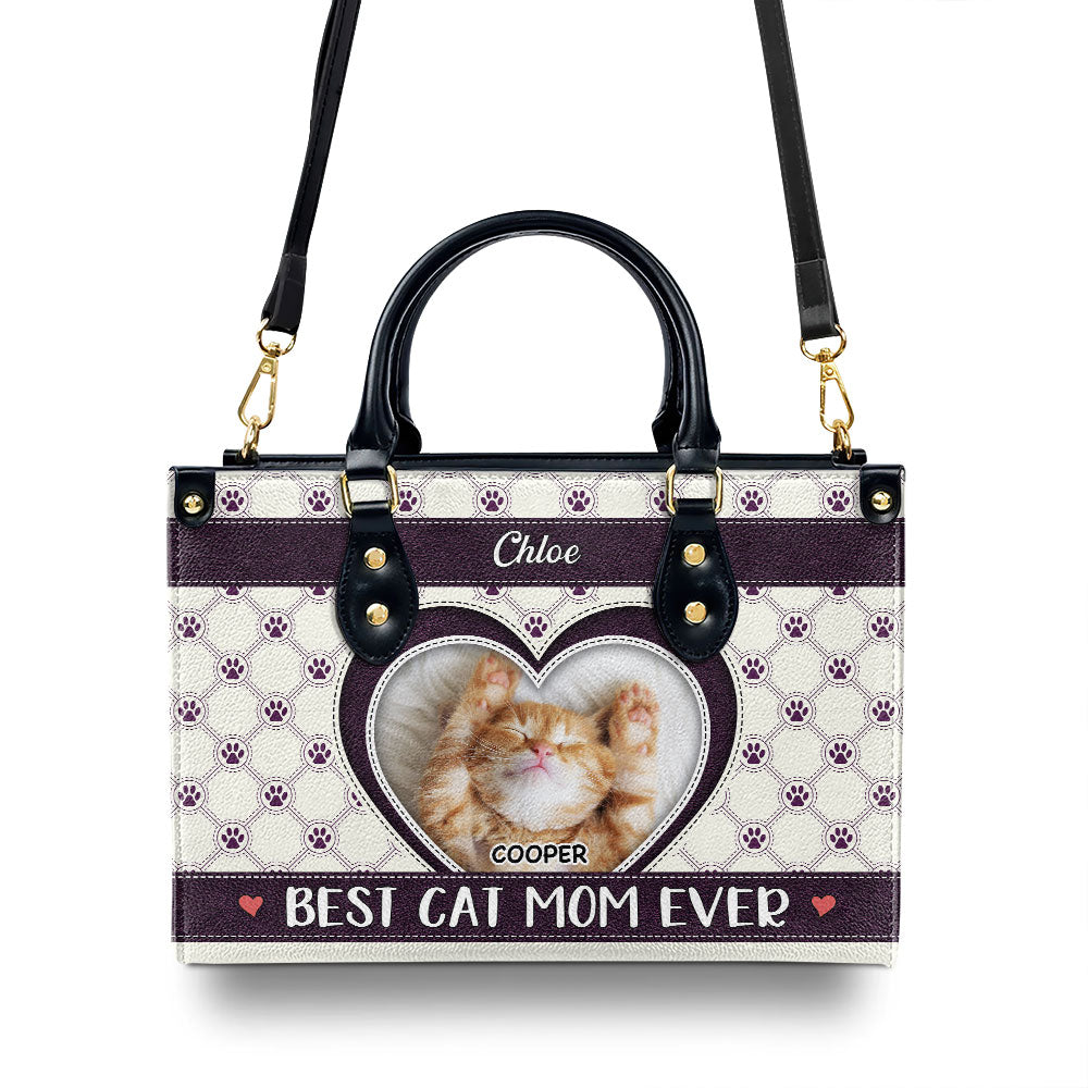 Best Fur Mom Ever - Exclusive Personalized Custom Leather Handbag for All Occasions
