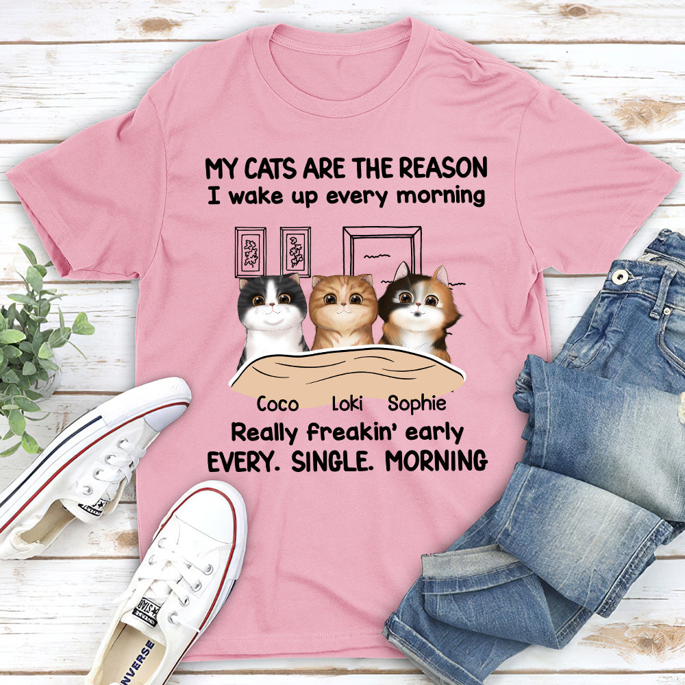 Unique Personalized Custom Unisex Wake Up Early T-shirt for Pet Lovers