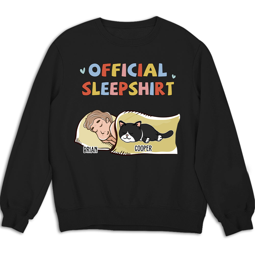 Customizable Sleeping Cat Personalized Unisex 8.0 oz Sleepshirt - Perfect Gift for Pet Lovers
