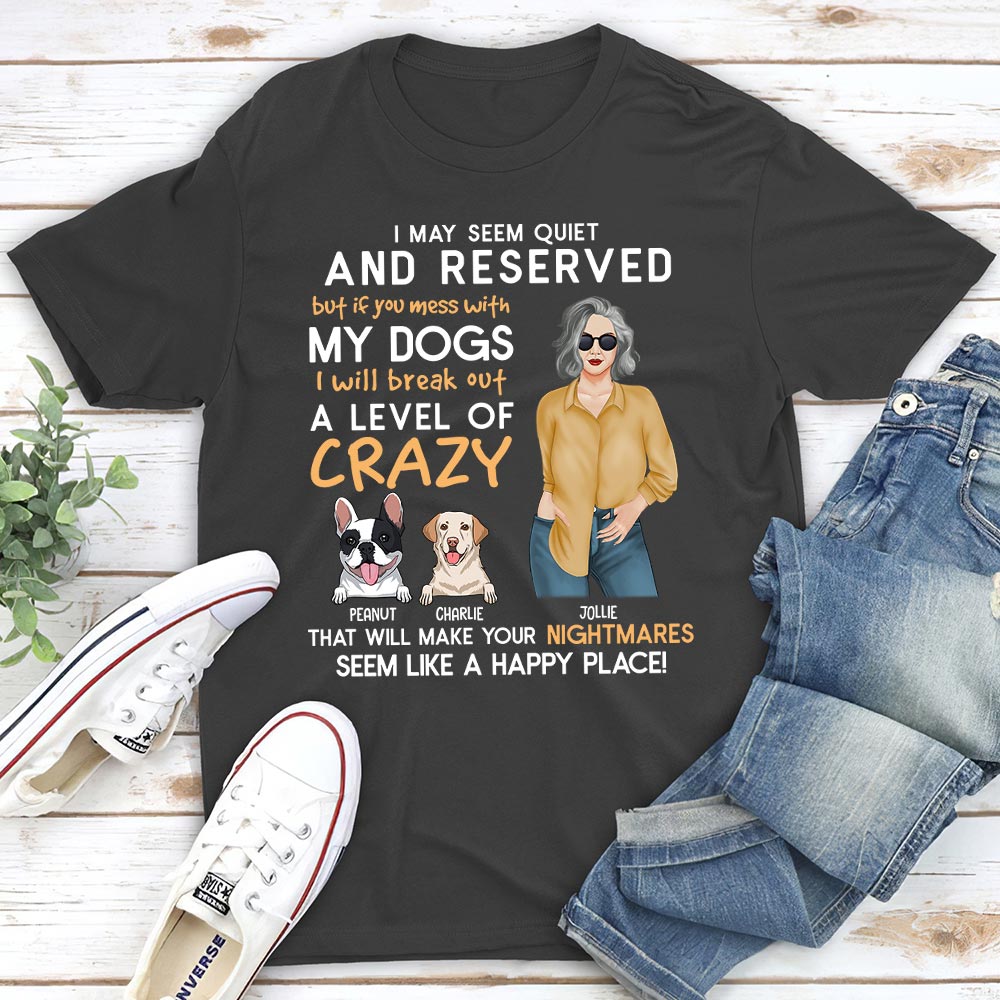 Quiet And Reserved - Customizable Unisex 5.3 oz Personalized T-shirt for Pet Lovers