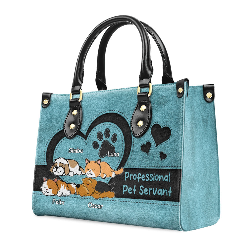 Exquisite Personalized Custom Leather Pet Servant Handbag for Professionals