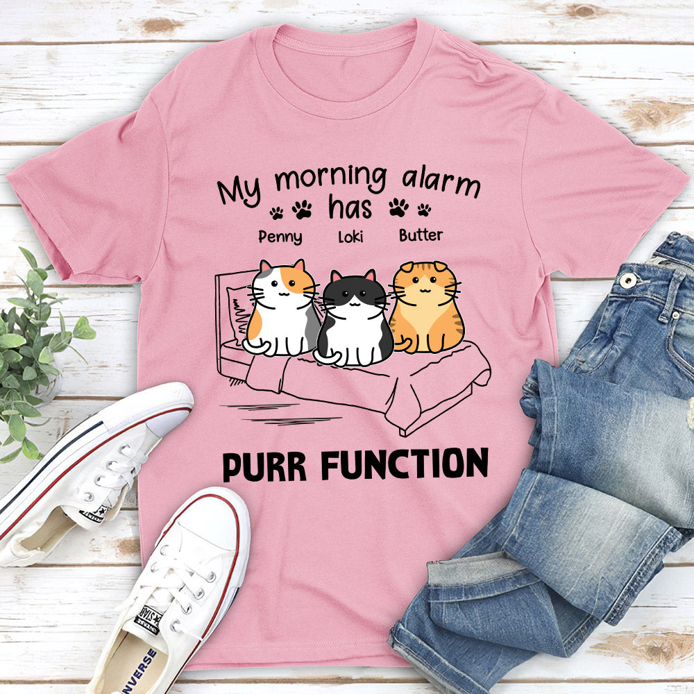 My Morning Alarm - Personalized Custom Unisex 5.3 oz T-shirt for Pet Lovers