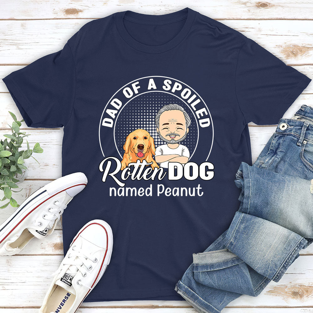 Mom and Dad of Spoiled Dogs - Premium Personalized Custom Unisex Cotton Blend T-shirt
