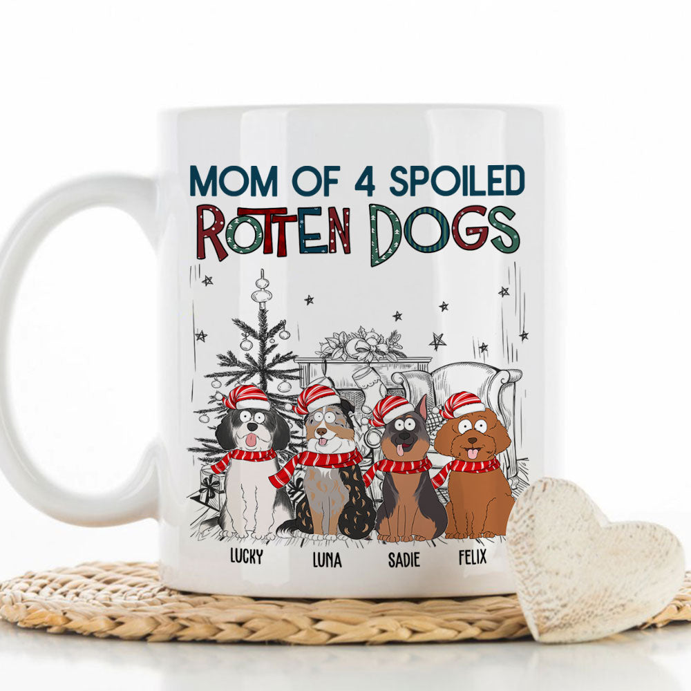 Dad Of A Spoiled Rotten Dog - Personalized Custom 11oz/15oz Coffee Mug