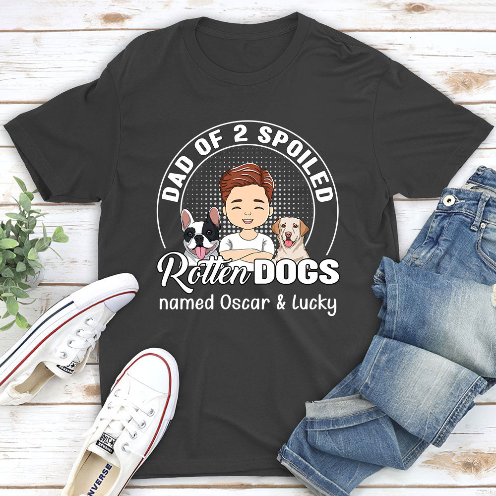 Mom and Dad of Spoiled Dogs - Premium Personalized Custom Unisex Cotton Blend T-shirt