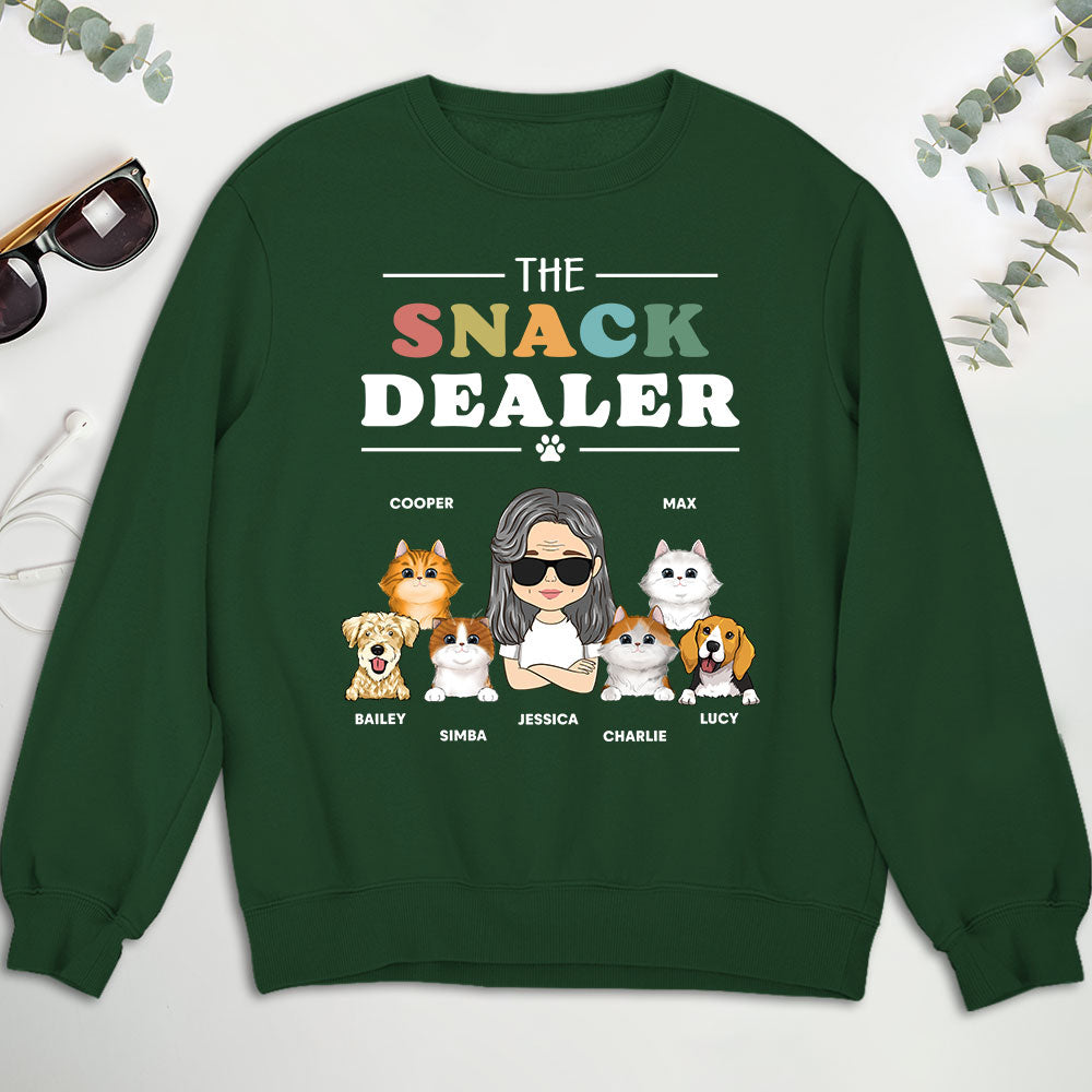 Personalized Custom Unisex 8.0 oz Pets Snack Dealer Sweatshirt - Ideal Gift for Pet Lovers