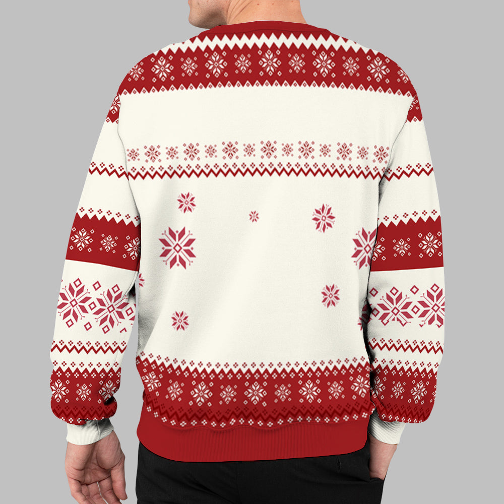 Dog Dad Christmas - Exclusive Personalized Custom All-Over-Print Unisex Sweatshirt