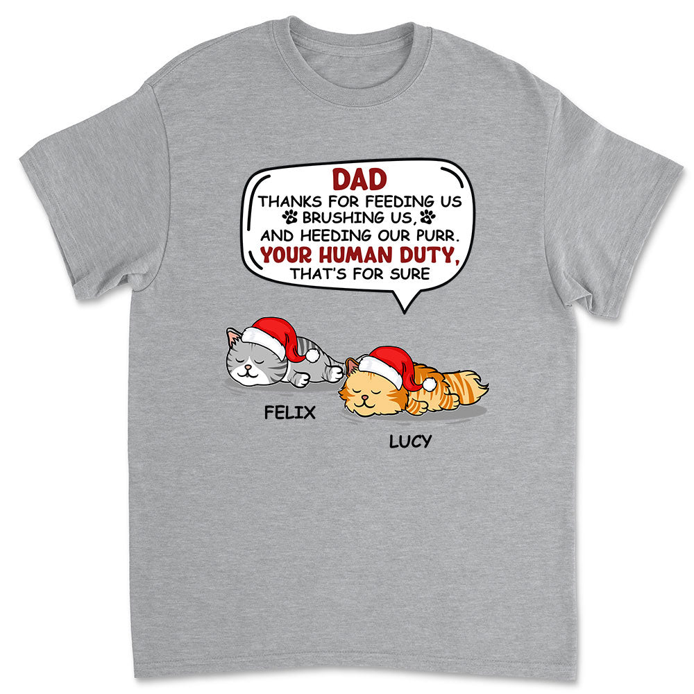 Your Human Duty - Personalized Custom Unisex 5.3 oz T-shirt for Pet Lovers