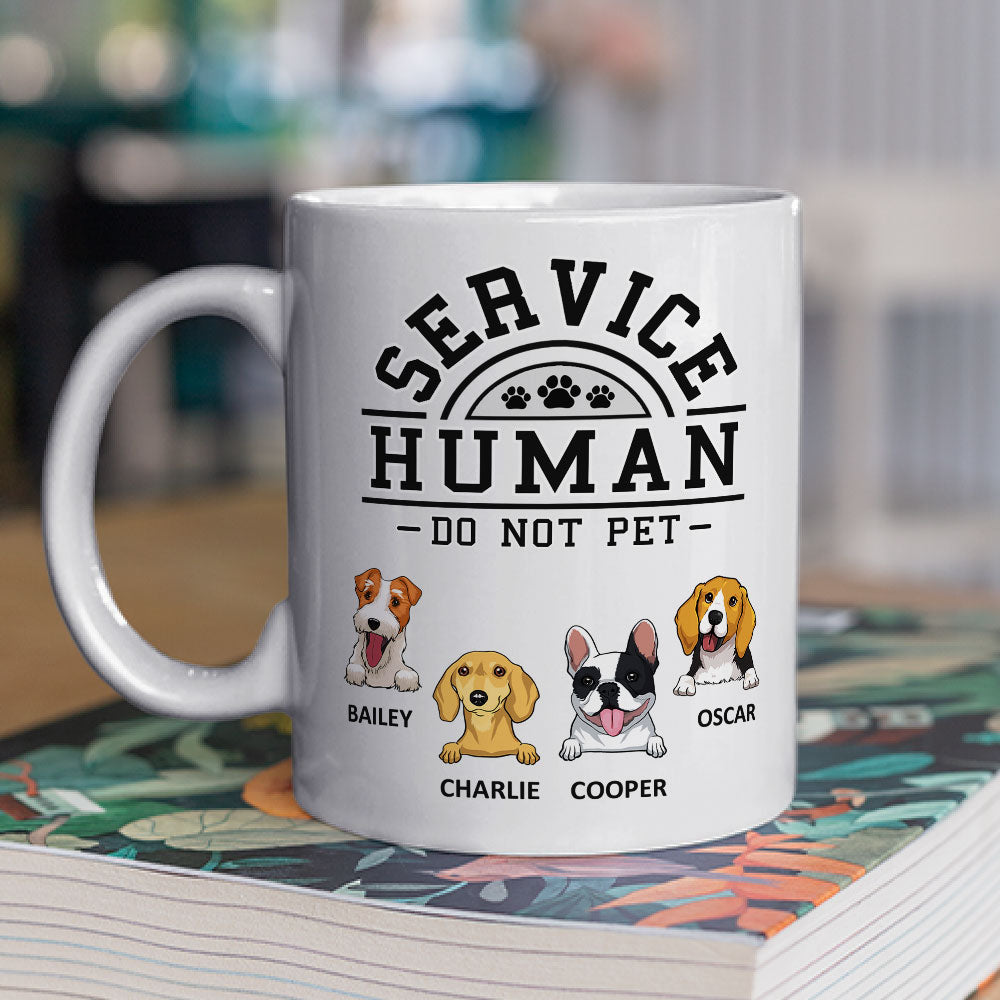 Unique Personalized Custom Coffee Mug with Dogs Service Human Logo - Ideal for Pet Lovers