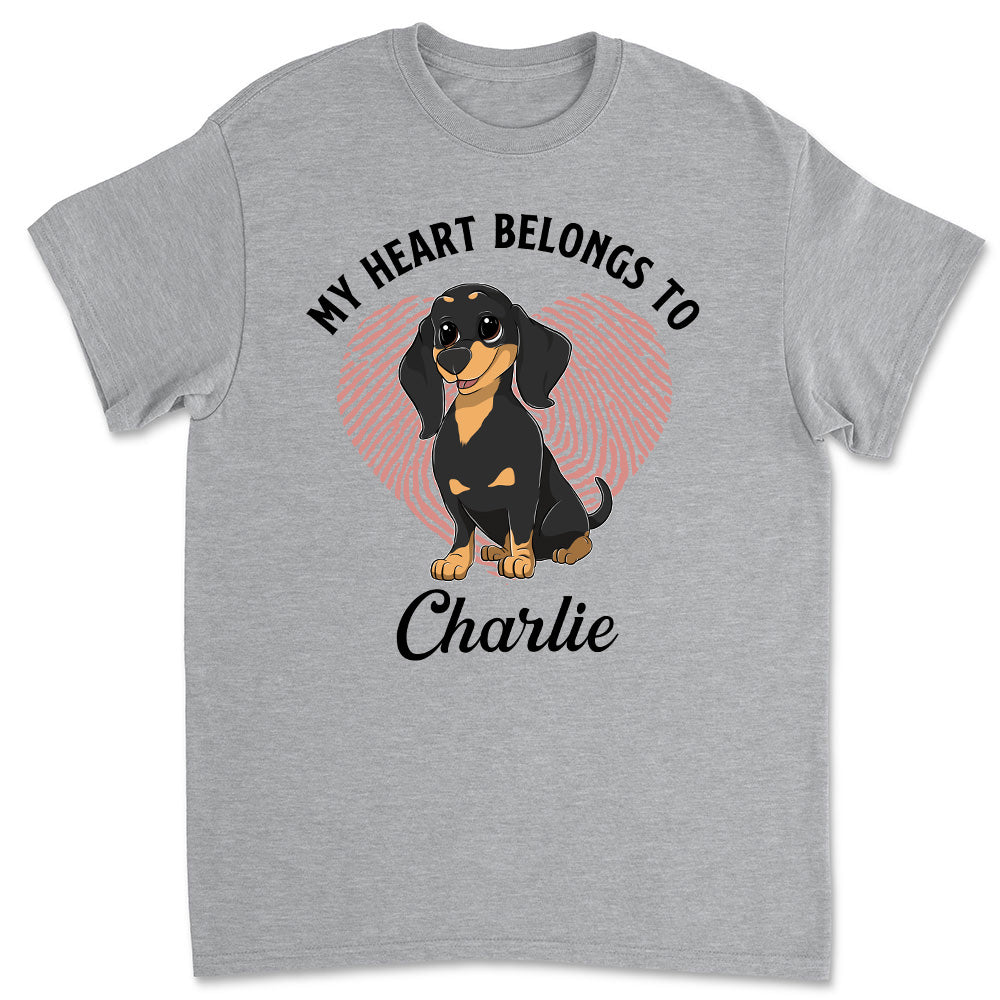 My Heart - Personalized Custom Unisex 5.3 oz T-shirt for Pet Lovers