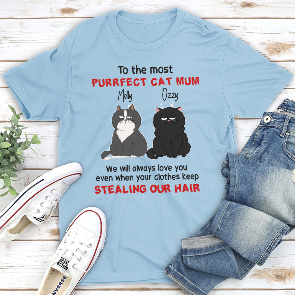 To The Most Purrfect Cat - Personalized Custom Unisex 5.3 oz T-shirt for Pet Lovers