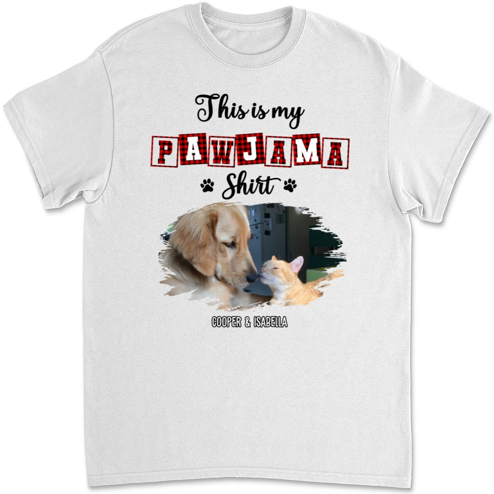 My Sleepshirt Ver Pet 2 Photo - Personalized Custom Unisex 5.3 oz T-Shirt for Pet Lovers
