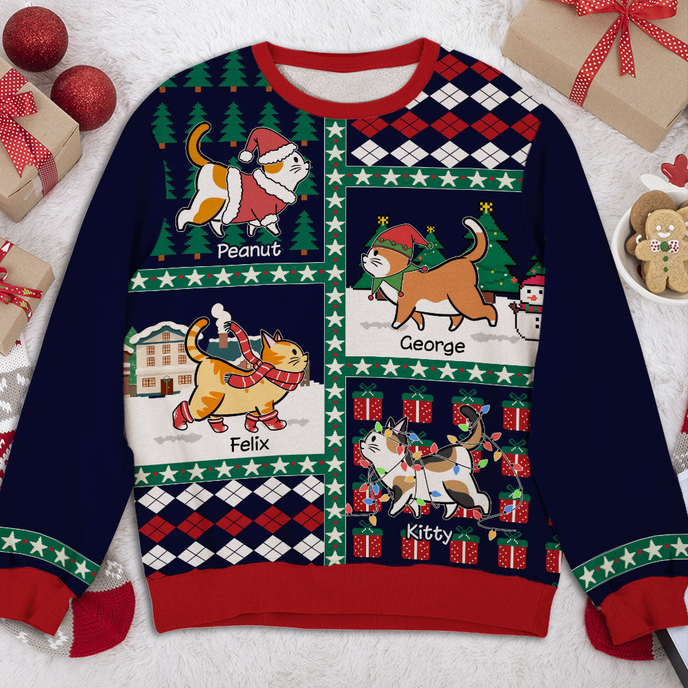 Cat Servant Patchwork - Exclusive Personalized Custom All-Over-Print Unisex Sweatshirt for Pet Lovers
