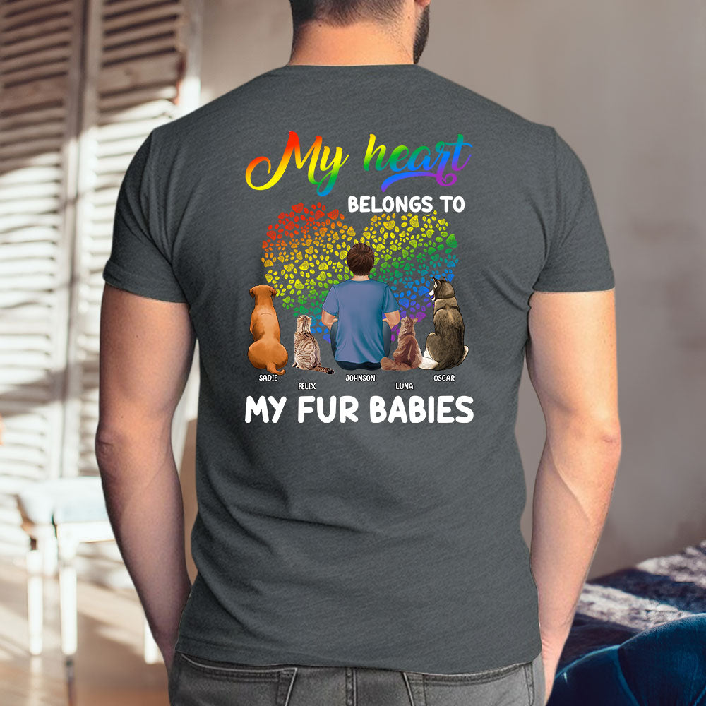 My Fur Babies - Personalized Custom Unisex 5.3 oz T-shirt for Pet Lovers