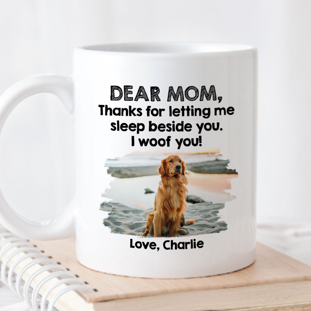Sleep Beside Dog 2 - Premium Personalized Custom Coffee Mug for Pet Lovers