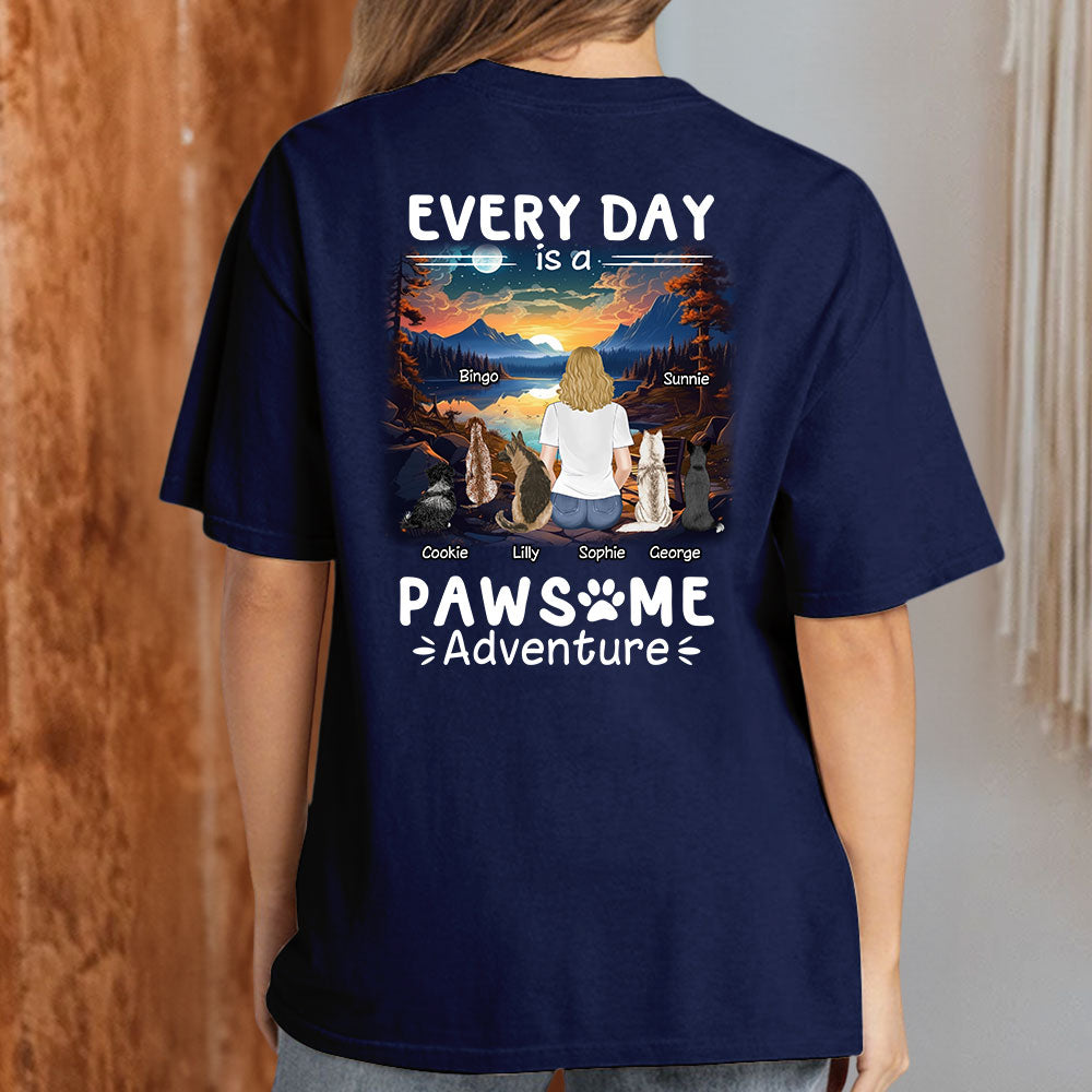 Pawsome Adventure - Personalized Custom Unisex 5.3 oz T-shirt for Pet Lovers