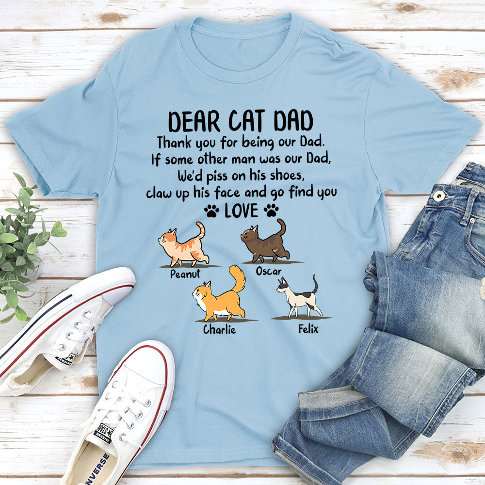 Being Cat Dad - Exclusive Personalized Custom Unisex 5.3 oz T-shirt