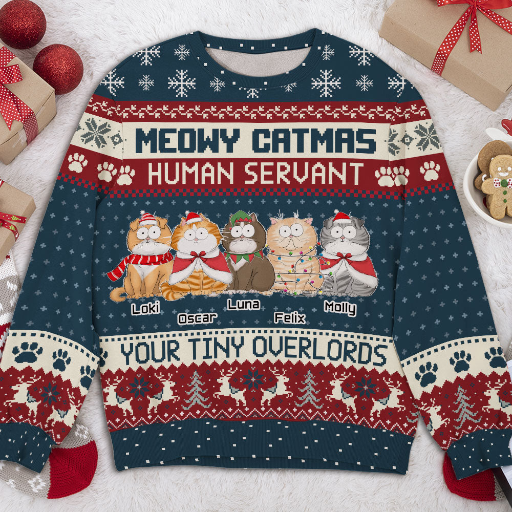 Adorable Tiny Meowy - Personalized Custom All-Over-Print Unisex 8.8 oz Sweatshirt for Pet Lovers