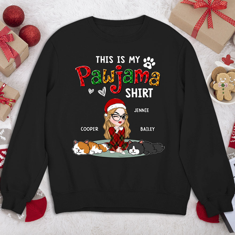 My Pawjama Shirt Cat Version 2 - Customizable Personalized Unisex 8.0 oz Sweatshirt