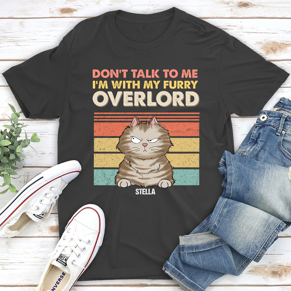 I Am With My Furry Overlords - Personalized Custom Unisex 5.3 oz Heavy Cotton T-Shirt