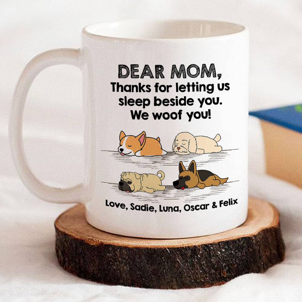 Sleep Beside Dog 2 - Premium Personalized Custom Coffee Mug for Pet Lovers