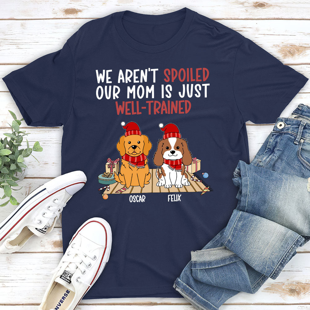 Well Trained Dog Dad - Personalized Custom Unisex 5.3 oz T-shirt for Pet Lovers