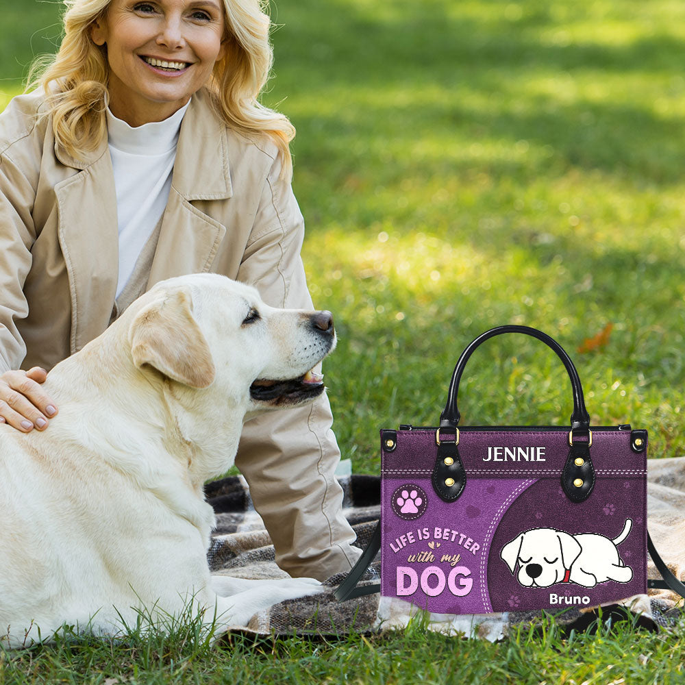 Better Than Ever - Personalized Custom Leather Handbag for Showing Love to Your Fur Babies