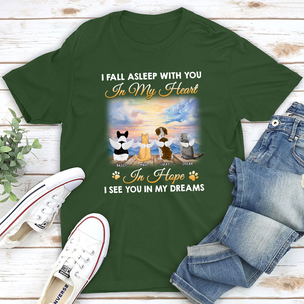I See You In My Dreams - Personalized Custom Unisex Heavy Cotton T-shirt for Pet Lovers