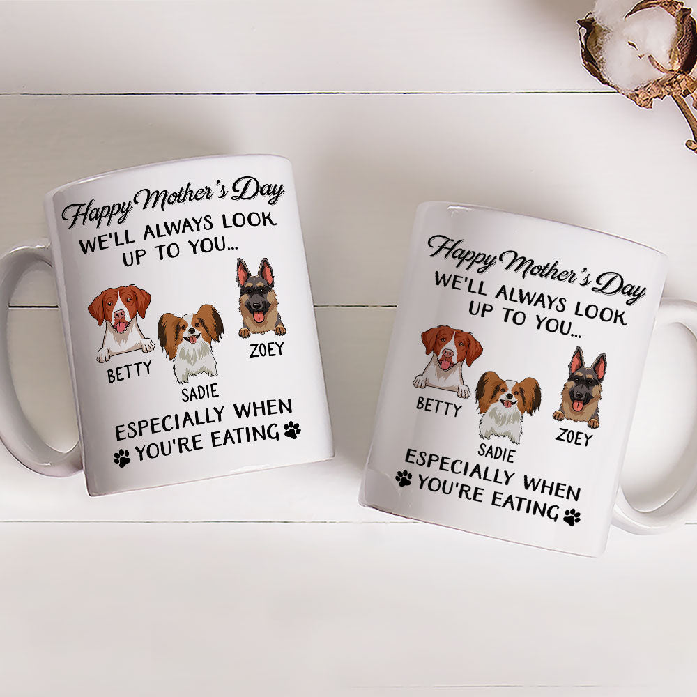 Personalized Custom Dog Look Up To You Coffee Mug - Ideal for Pet Lovers