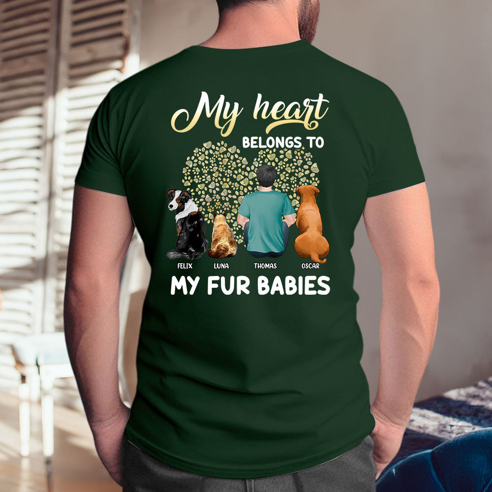 My Fur Babies - Personalized Custom Unisex 5.3 oz T-shirt for Pet Lovers